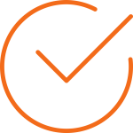 Examinação Técnico Manutenção Aeronaves 3 orange check icon