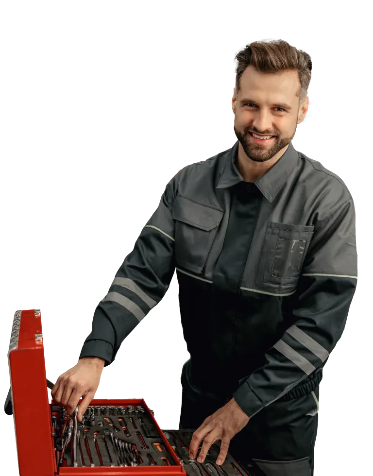 smiling aircraft mechanic job